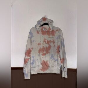 Champion | White Tie-Dye Hoodie